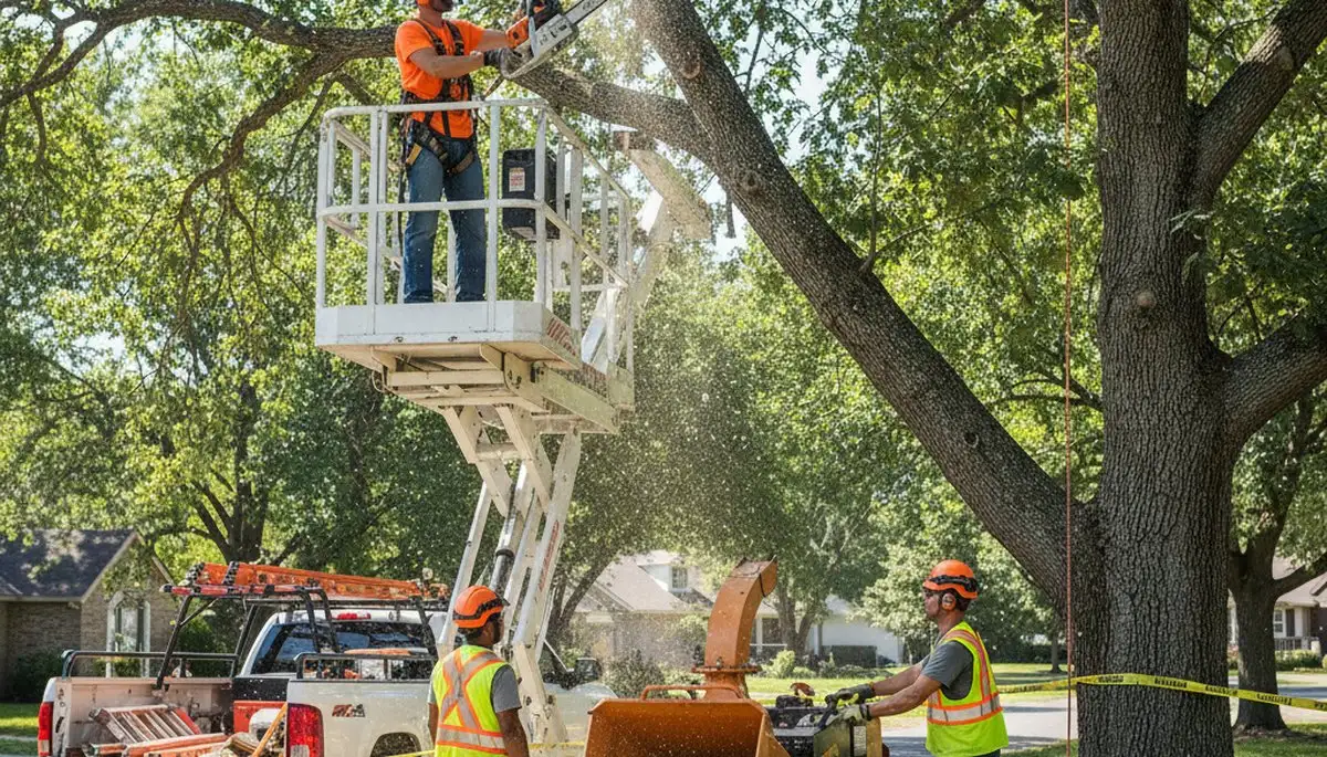 Bellevue, NE arborist pruning trees to improve health and safety