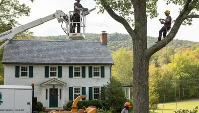 Tree service crew in Bellevue, NE providing professional tree trimming and removal services