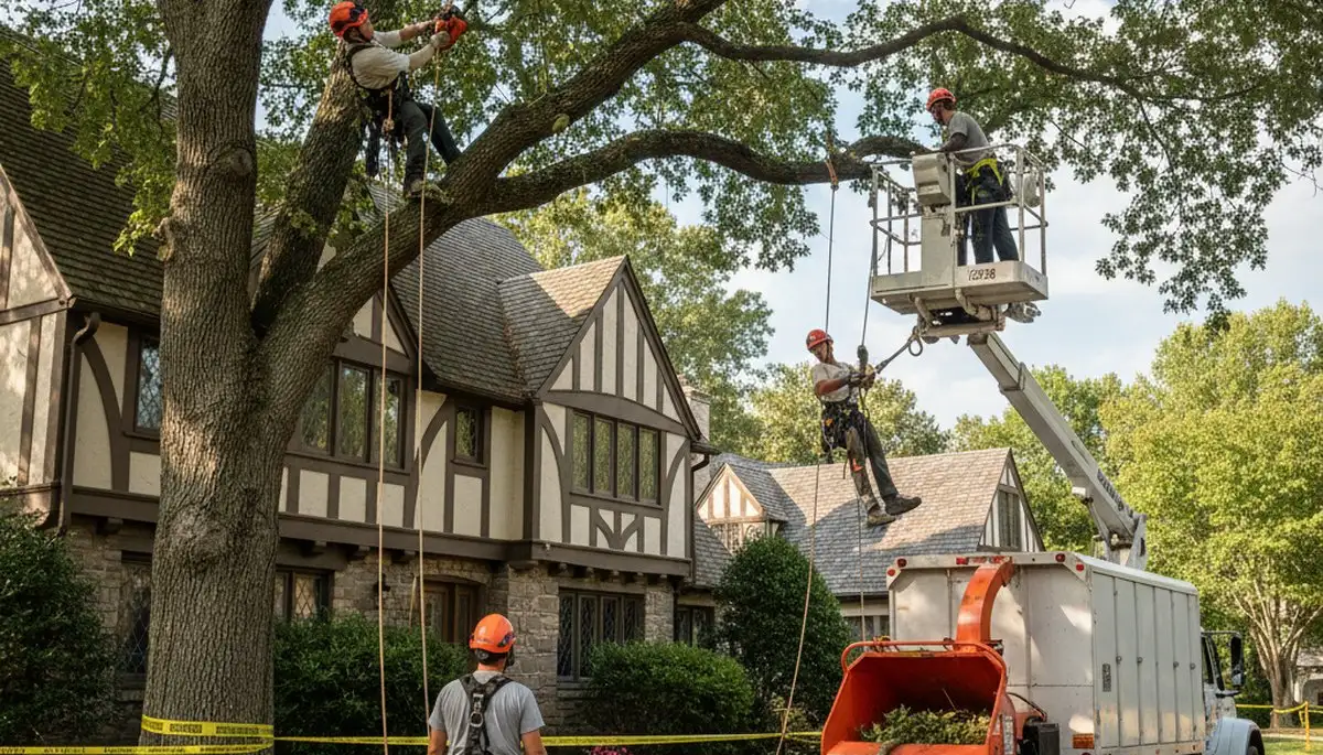 Tree service crew in Bellevue, NE providing professional tree trimming and removal services