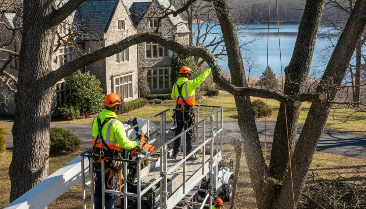 Tree service crew in Bellevue, NE providing professional tree trimming and removal services