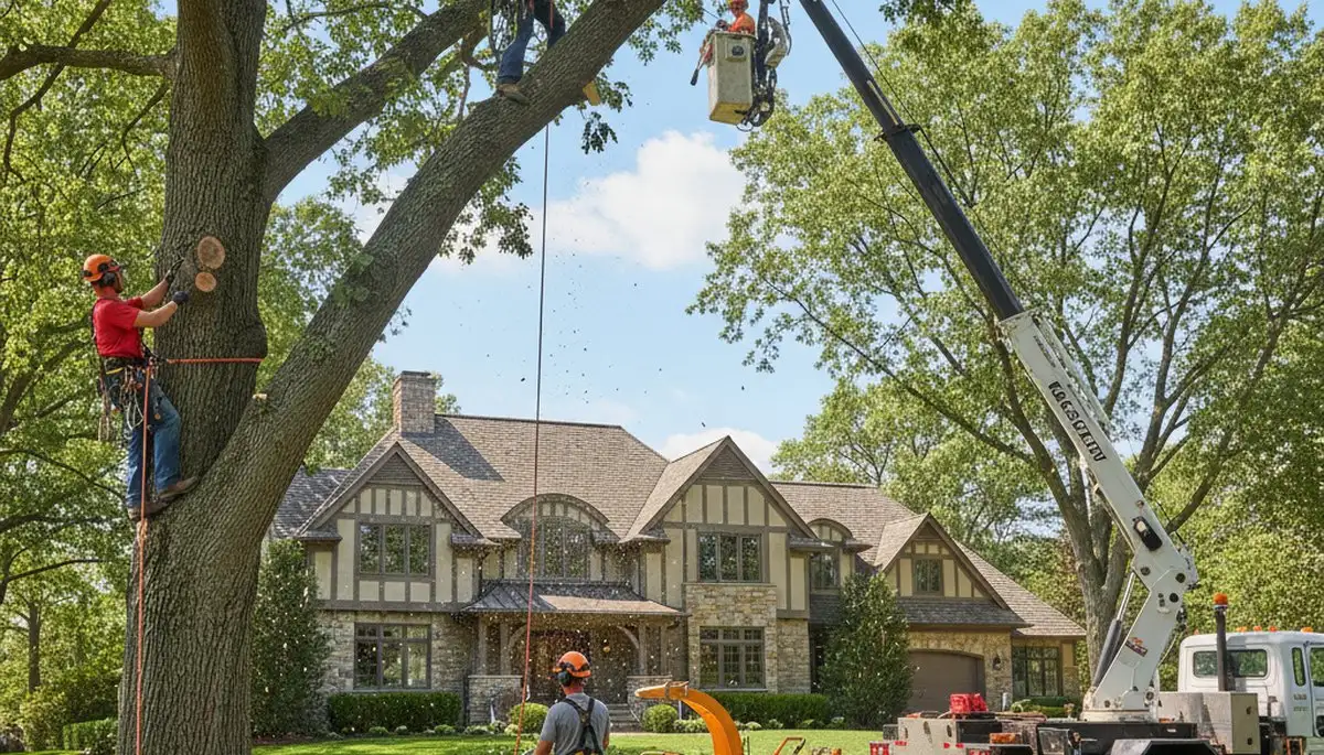 Tree service crew in Bellevue, NE handling professional tree removal and trimming