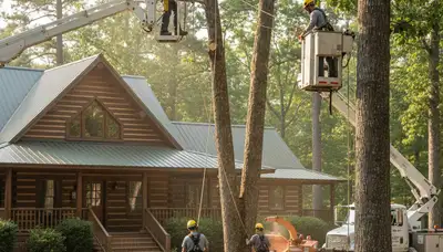 Tree service crew in Bellevue, NE providing professional tree trimming and removal services