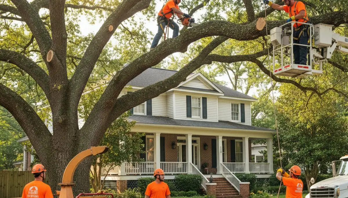 Tree service crew in Bellevue, NE providing professional tree care and removal services