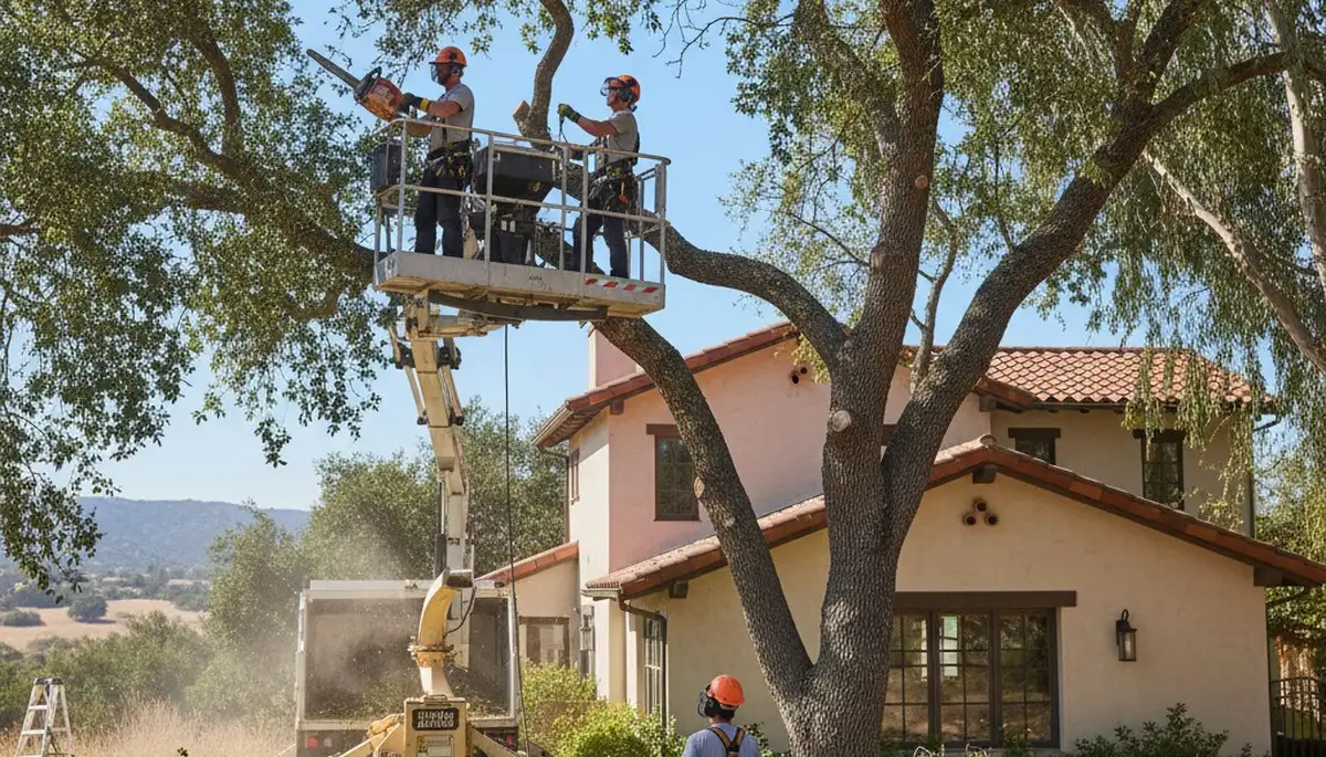 Tree service crew in Bellevue, NE providing professional tree removal and trimming services