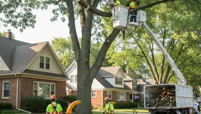 Tree service team in Bellevue, NE providing professional tree care for homes and businesses