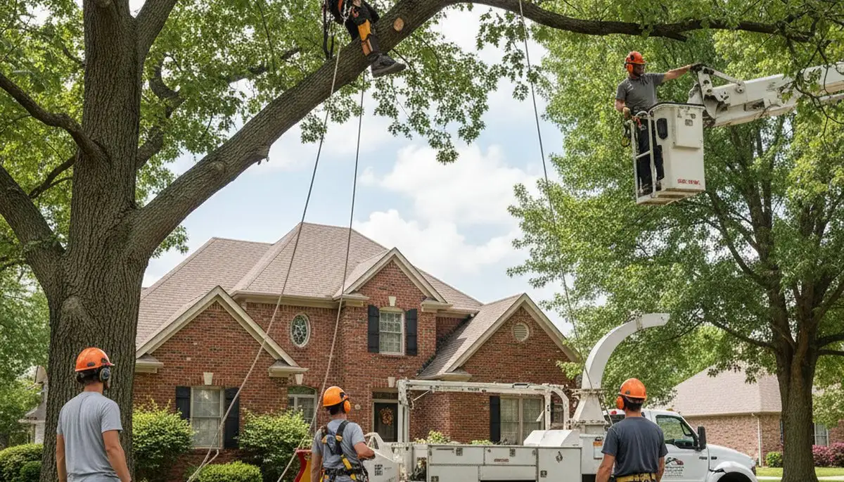 Tree service team in Bellevue, NE providing professional tree care and removal services