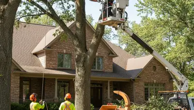 Tree service crew providing professional tree care in Bellevue, NE