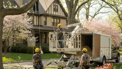 Tree service team in Bellevue, NE providing professional tree care for local homeowners and businesses