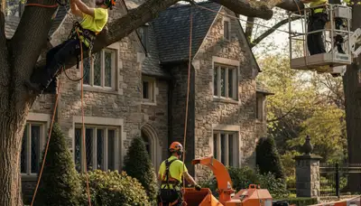 Tree service crew in Bellevue, NE providing professional tree trimming and removal services