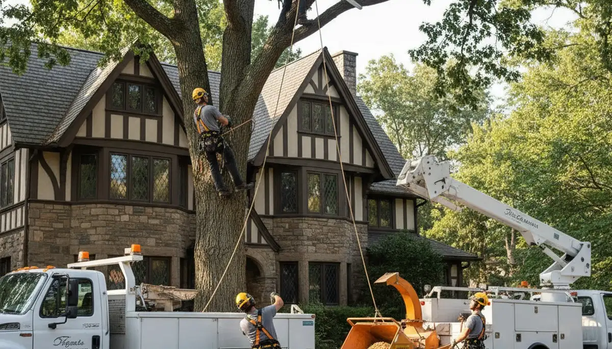 Tree service crew in Bellevue, NE providing professional tree trimming and removal services