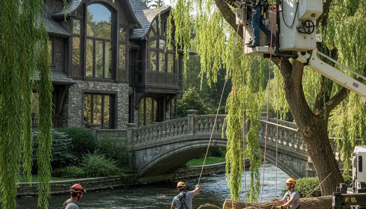 Tree service crew in Bellevue, NE providing professional tree removal and trimming services